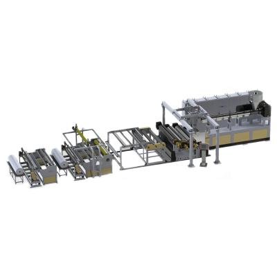 Three-machine co-extrusion EPE hot melt encapsulation film equipment